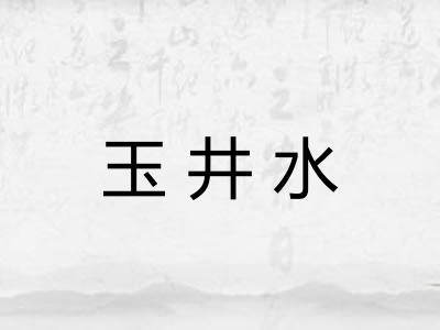 玉井水