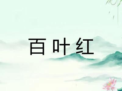 百叶红 百叶红