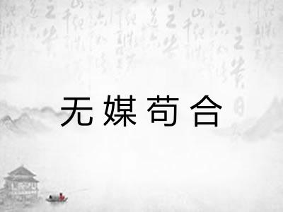 无媒苟合 无媒苟合