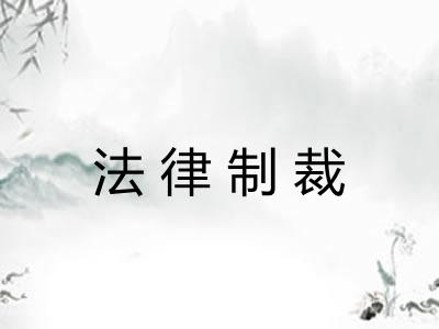 法律制裁 法律制裁