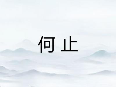 何止