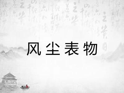 风尘表物 风尘表物