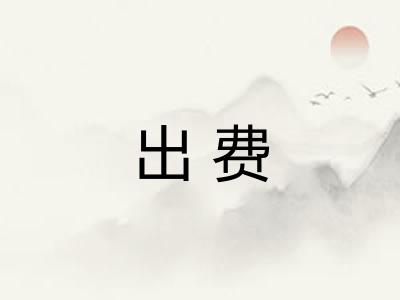 出费 出费