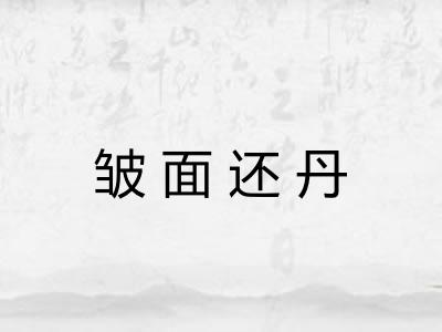 皱面还丹 皱面还丹