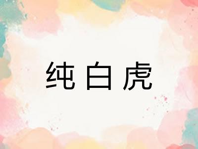 纯白虎 纯白虎