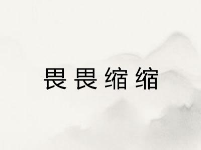 畏畏缩缩 畏畏缩缩