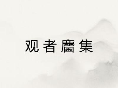 观者麕集 观者麕集