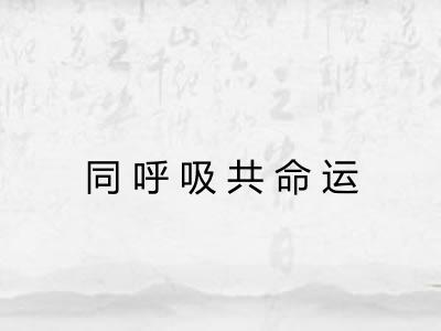 同呼吸共命运