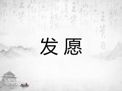 发愿 发愿
