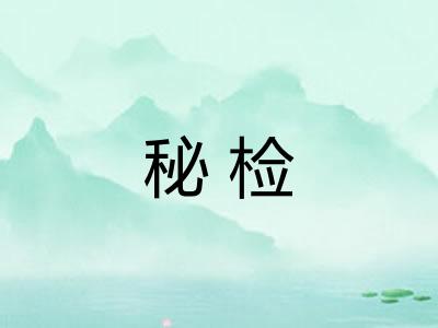 秘检