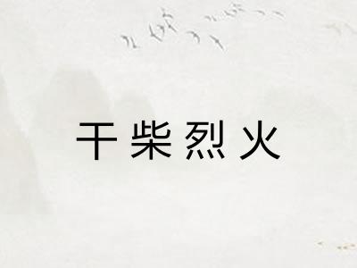 干柴烈火 干柴烈火