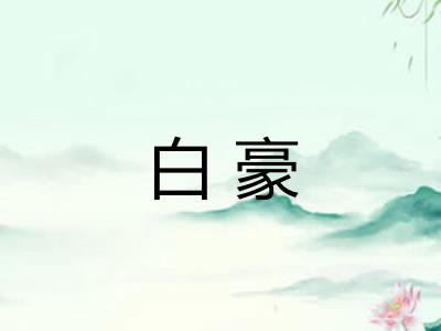 白豪 白豪