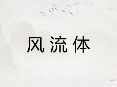 风流体 风流体