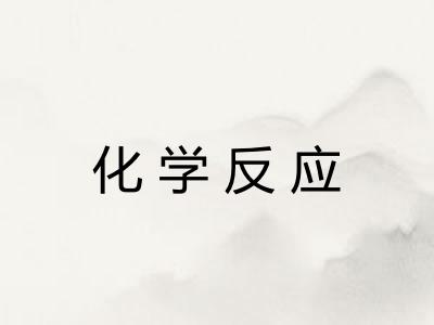化学反应 化学反应