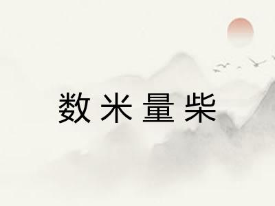 数米量柴 数米量柴