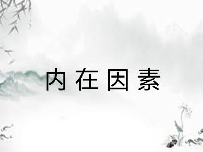 内在因素 内在因素
