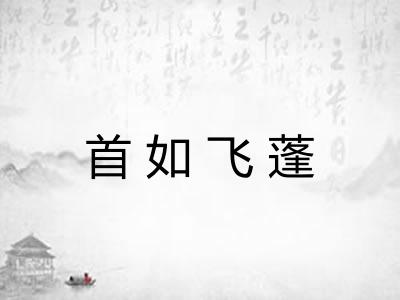 首如飞蓬