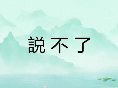 説不了