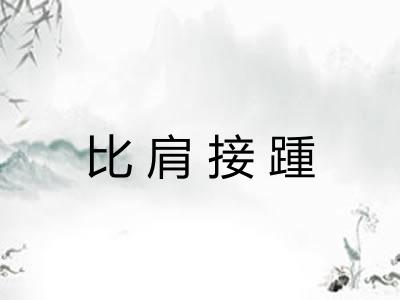 比肩接踵 比肩接踵