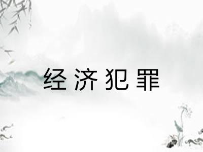 经济犯罪 经济犯罪