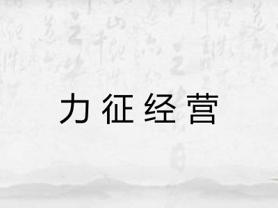 力征经营