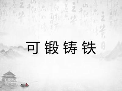 可锻铸铁 可锻铸铁