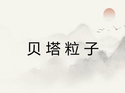 贝塔粒子 贝塔粒子