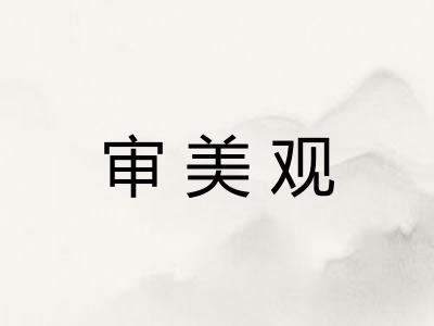 审美观 审美观