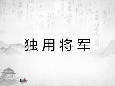 独用将军
