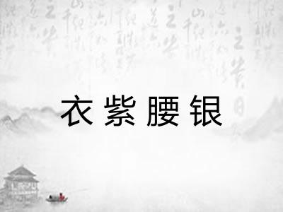 衣紫腰银 衣紫腰银