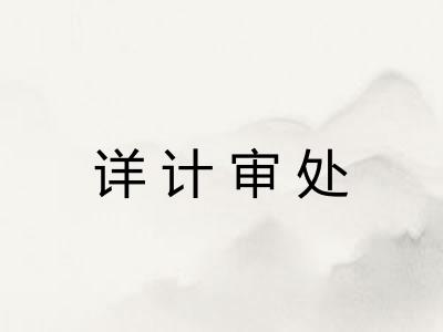 详计审处