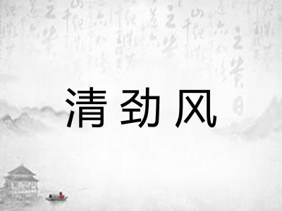 清劲风