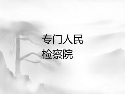 专门人民检察院 专门人民检察院