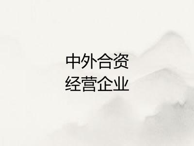 中外合资经营企业 中外合资经营企业