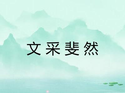 文采斐然 文采斐然