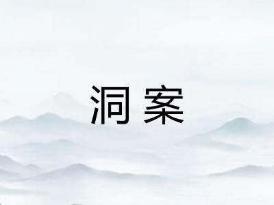 洞案