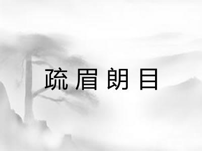 疏眉朗目 疏眉朗目
