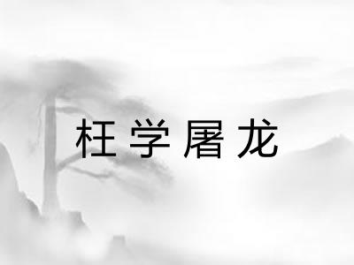 枉学屠龙 枉学屠龙