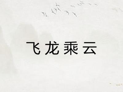 飞龙乘云 飞龙乘云