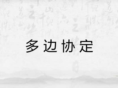 多边协定 多边协定