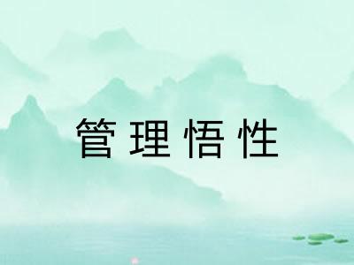 管理悟性 管理悟性