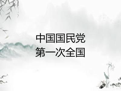 中国国民党第一次全国代表大会 中国国民党第一次全国代表大会
