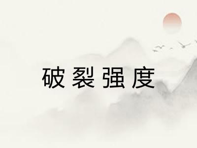 破裂强度 破裂强度
