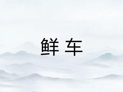 鲜车 鲜车