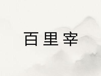 百里宰 百里宰