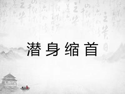 潜身缩首 潜身缩首