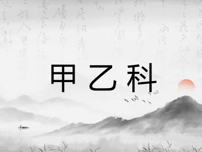 甲乙科