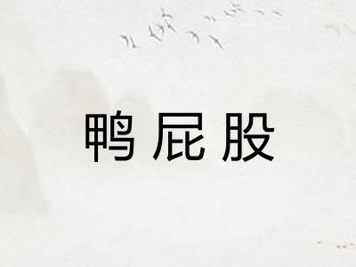 鸭屁股 鸭屁股