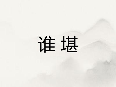 谁堪