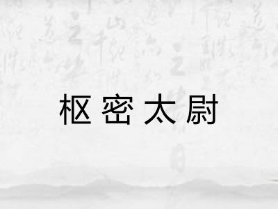 枢密太尉 枢密太尉